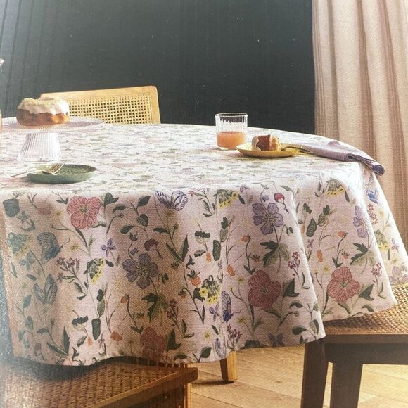 Target 70"x70" Floral Tablecloth Spring Easter Threshold™ - Picture 2 of 8
